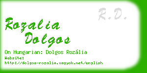 rozalia dolgos business card