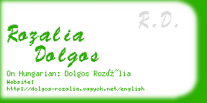 rozalia dolgos business card